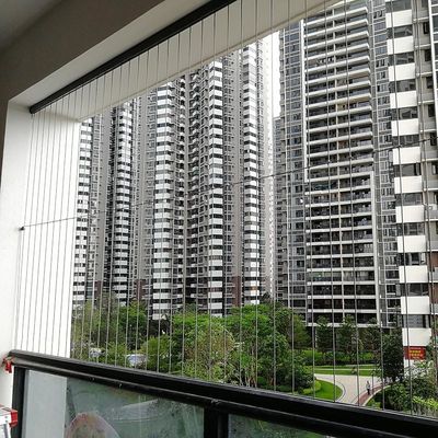 Unobstructed Nature View Invisible Balcony Grille With Durable 304/316 Steel Wires