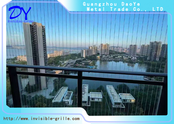 Horizontal Window Invisible Grille with Screw Fixing 2.5mm Diamter Vertical Opening Direction