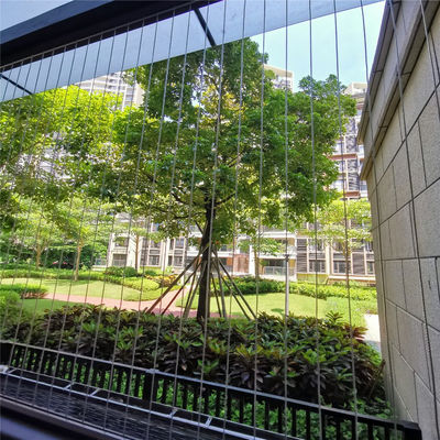 Stainless Steel Window Invisible Grille with 2.0mm Wire Distance Gap B Security Rating and Dust-proof Function