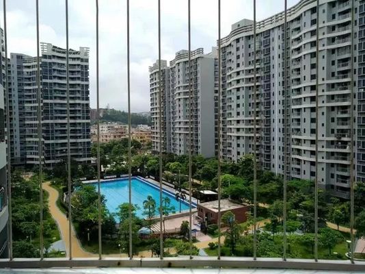 Fixed Modern Style Invisible Balcony Grille with Aluminum Alloy Frame for Enhanced Safety and Aesthetics