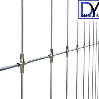 316 Stainless Steel 2.0mm Wire Invisible Grille with Nylon Coating and 5cm Wire Distance Gap