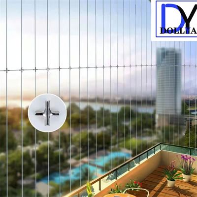 316 Stainless Steel 2.0mm Wire Invisible Grille with Nylon Coating and 5cm Wire Distance Gap