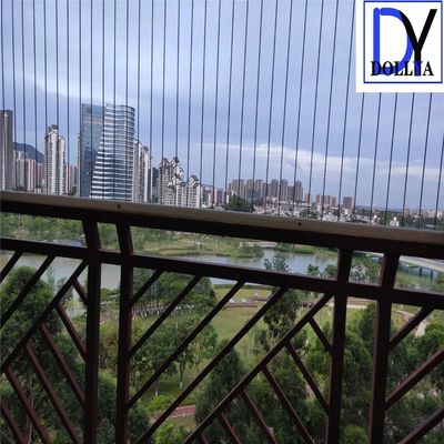 316 Stainless Steel 2.0mm Wire Invisible Grille with Nylon Coating and 5cm Wire Distance Gap