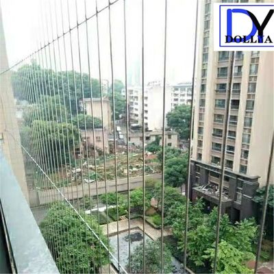 316 Stainless Steel 2.0mm Wire Invisible Grille with Nylon Coating and 5cm Wire Distance Gap