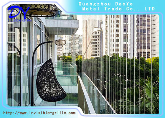 316 Steel Grade Invisible Grille Balcony Providing Unobstructed View Of Nature Perfect For Safety