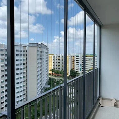 Balcony Invisible Grille transparent mesh safety solution combining durability and aesthetic appeal for modern buildings