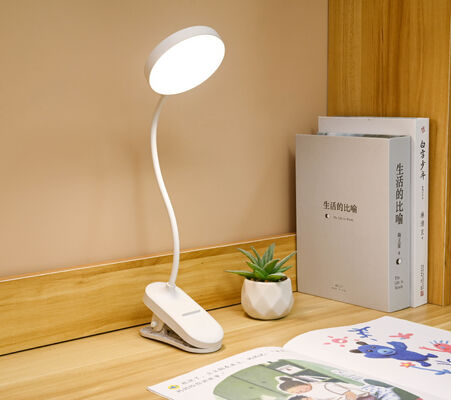 Wholesale Kids Modern LED Table Lamp Neck Clip-On Touch Control USB Rechargeable White Night Light for Students' Study