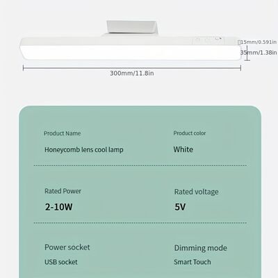 3500-6500K Color Temperature LED Table Lamp Featuring Rated Voltage 5V 1A Ideal for Task Lighting Reading and Decoration