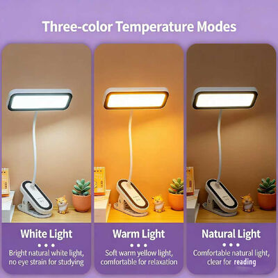 LED Desk Lamp, Student-Specific Eye-Protecting Clip-on Lamp, Living Room Touch-Controlled Dimmable Night Light for Bedroom