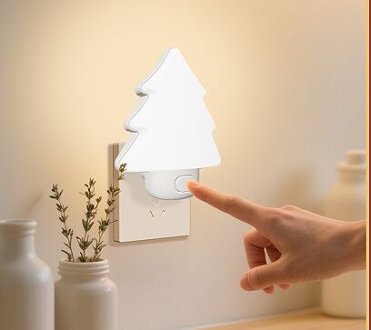 Switch Control Light Kids Gift Safe Customized Christmas Tree Shaped Night Light for Kids Baby Sleeping Children's Lamp
