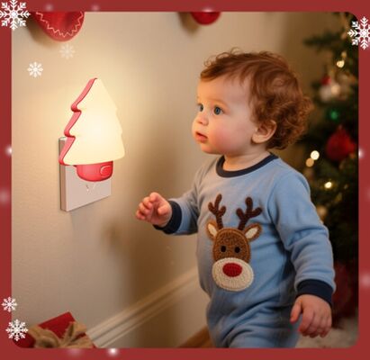 Switch Control Light Kids Gift Safe Customized Christmas Tree Shaped Night Light for Kids Baby Sleeping Children's Lamp