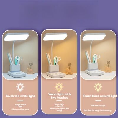 Chargeable Desk Lamp Suitable for Study Room Bedroom Featuring Energy Saving and Long Lasting Battery
