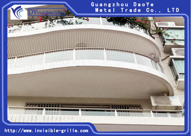 Anti Rust Safety Grilles Stronger Foundation Frame Wire Aluminium for the Balcony Invisible Grille