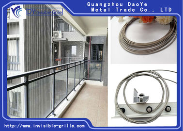 India Market 316 SS Wire With Clip Crossing Security Balcony Invisible Grille