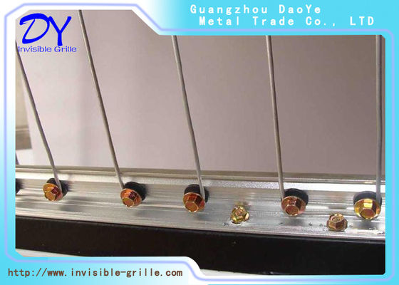 2.0mm Aluminium Rail Track For Children Invisible Grille