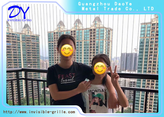 2.0mm 316 Stainless Steel Wire High Rise Building Balcony/Window Invisible  Safty Grille