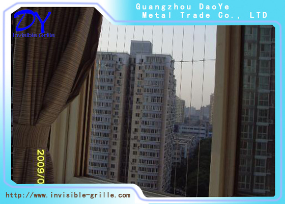Steel 304 Balcony Invisible Grille Family Decoration Withstand High Pressure