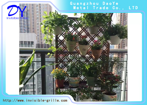 6m Long Balcony Invisible Grille Protective Net 1.5mm Stainless Steel Anti Rust