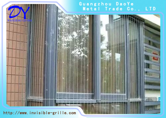 Easy To Clean Window Invisible Grille End Cover Aluminium Part Nylon Steel Wire Rope Surface