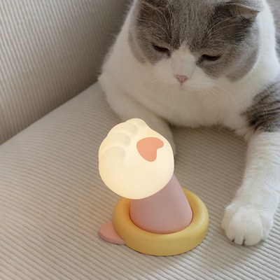 Cat Claw Creative Night Light Charging USB Birthday Gift Cute and Cute Practical Girl Gift Silicone Patting Light