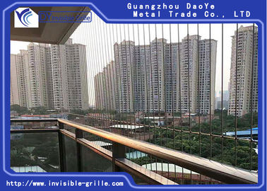 Fall Proof Balcony Invisible Grille Sutable For Luxury Homes / Commercial Spaces