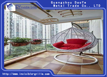 Safety Balcony Constructed 2.0 mm Diameter Stainless Steel Wire Balcony Invisible Grille