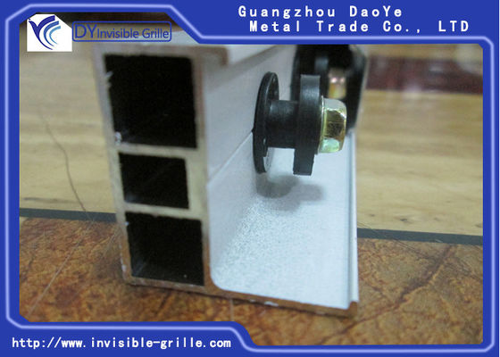 Fixed Aluminium Sliding Rail , Invisible Grilles Aluminium Track Channel