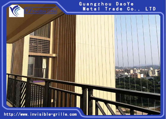 Anti Rust White Aluminum 1.6mm Balcony Invisible Grille