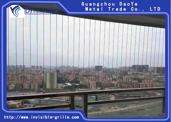 Security 2.0mm 316 Stainless Steel Wire Balcony Invisible Grille