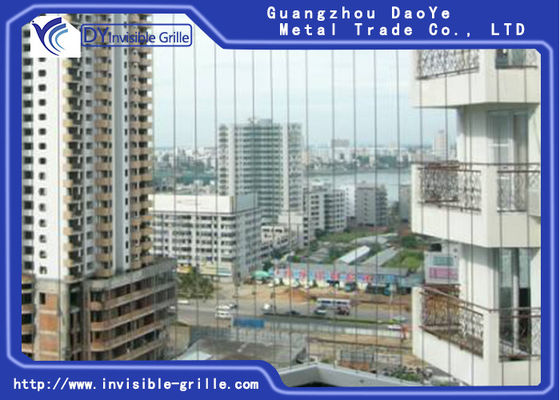 Invisible Grille Installed As Staircase Railing Swimming Pool Safety Railing Fencing