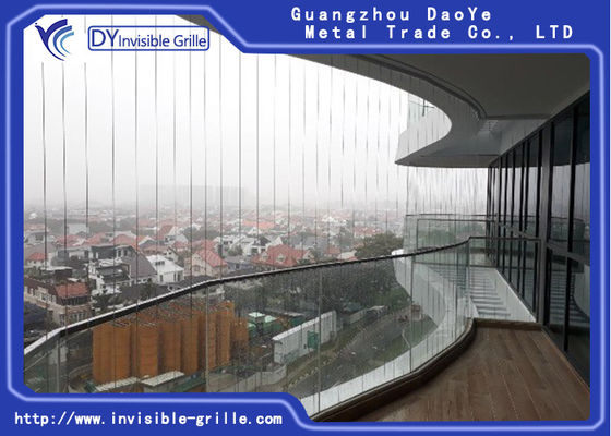 Building Curve Balcony Invisible Grille Tensile Strength Wire