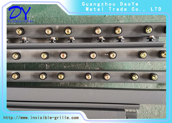 316SS Balcony Tensile Strength Invisible Aluminum Track For Home Safety