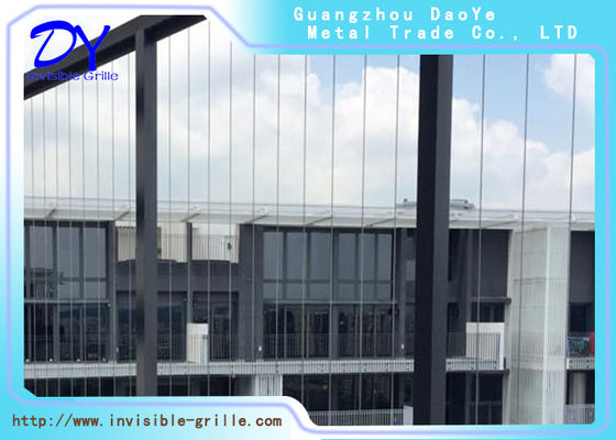 Single Pad Window Invisible Grille Aluminium Rail Track 316 Wire