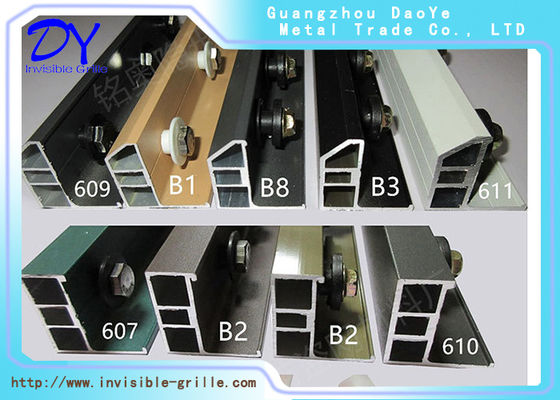 6m Long Aluminium Track Channel For Balcony Grille