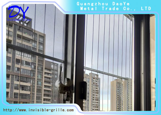 Invisible Sliding Security Grilles Stainless Cable Wire For Pets Protection
