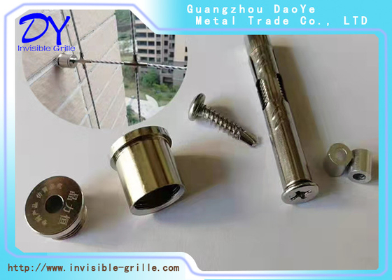 Steel Wire Rail Retainer Invisible Sliding Security Grilles