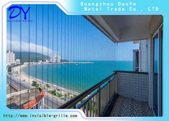 High Strength SS316 Grade Balcony Invisible Grille Easily Maintained